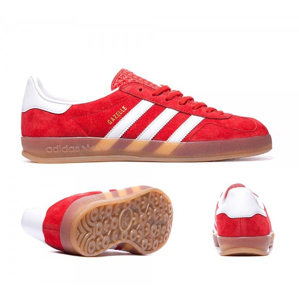 Adidas Gazelle Indoor Trainers Rot und Weiß Kaufe...