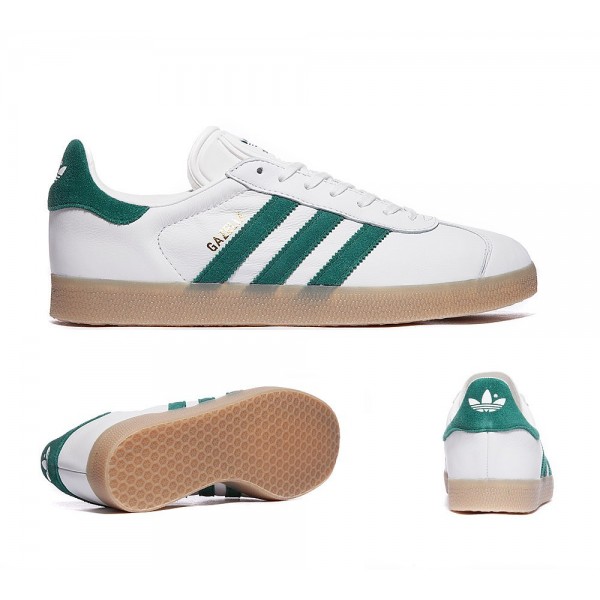 Adidas Originals Gazelle OG Trainer Weiß und Grü...