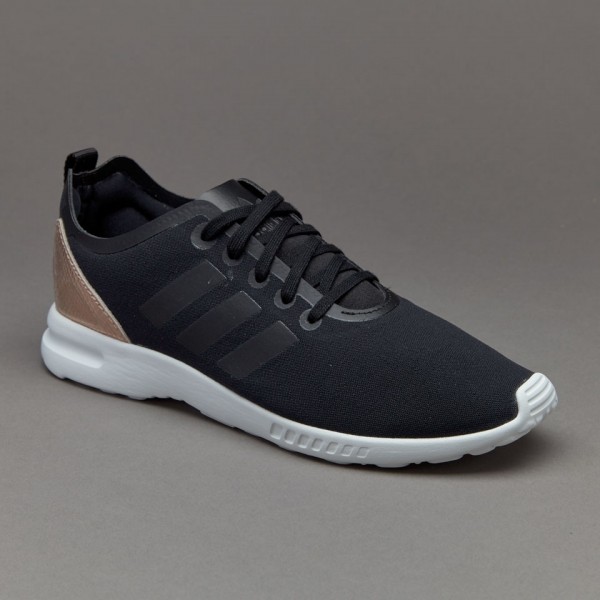 Adidas Damen ZX Flux Glatte Damenschuhe Kernschwar...