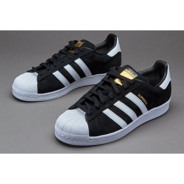 Adidas Superstar Suede-Core Black White Core-Schwa...