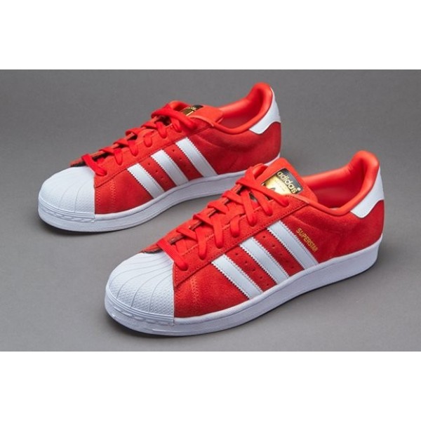 Adidas Superstar Suede Rot Weiß Rot Billig