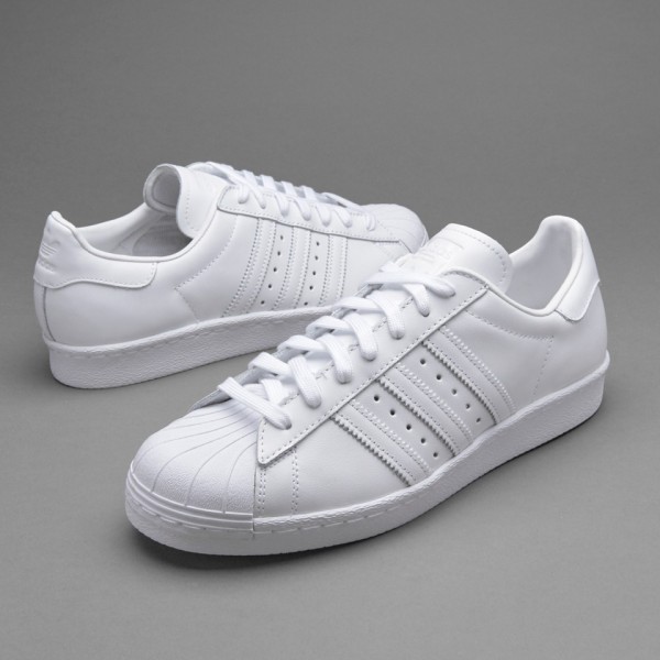 Adidas Superstar 80S Herrenschuhe Weiß Weiß Kern...