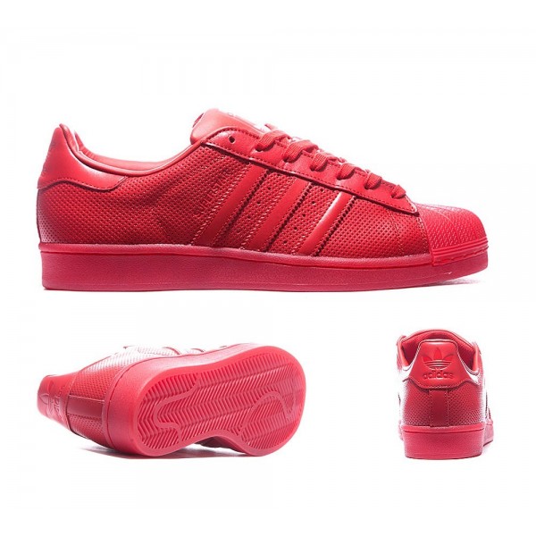 Adidas Originale Superstar Adicolor Trainer Scarle...