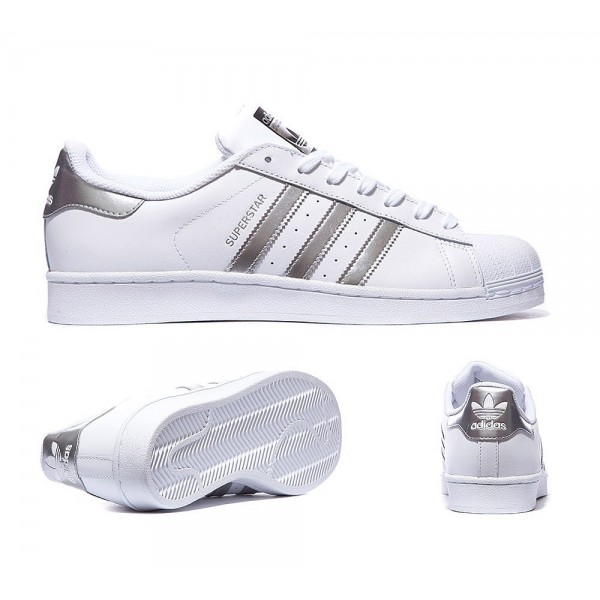 Adidas Originals Superstar Sneaker Weiß und Silbe...